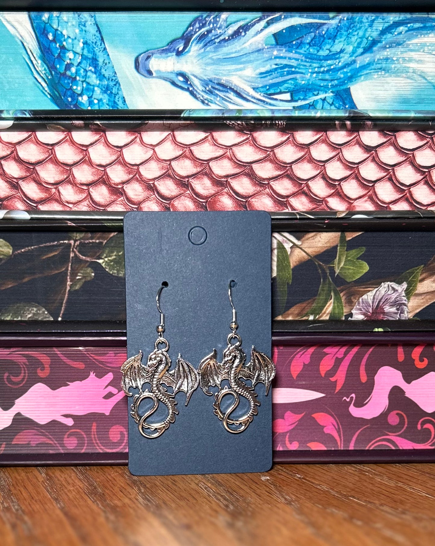 Dragon Earrings #5 Silver