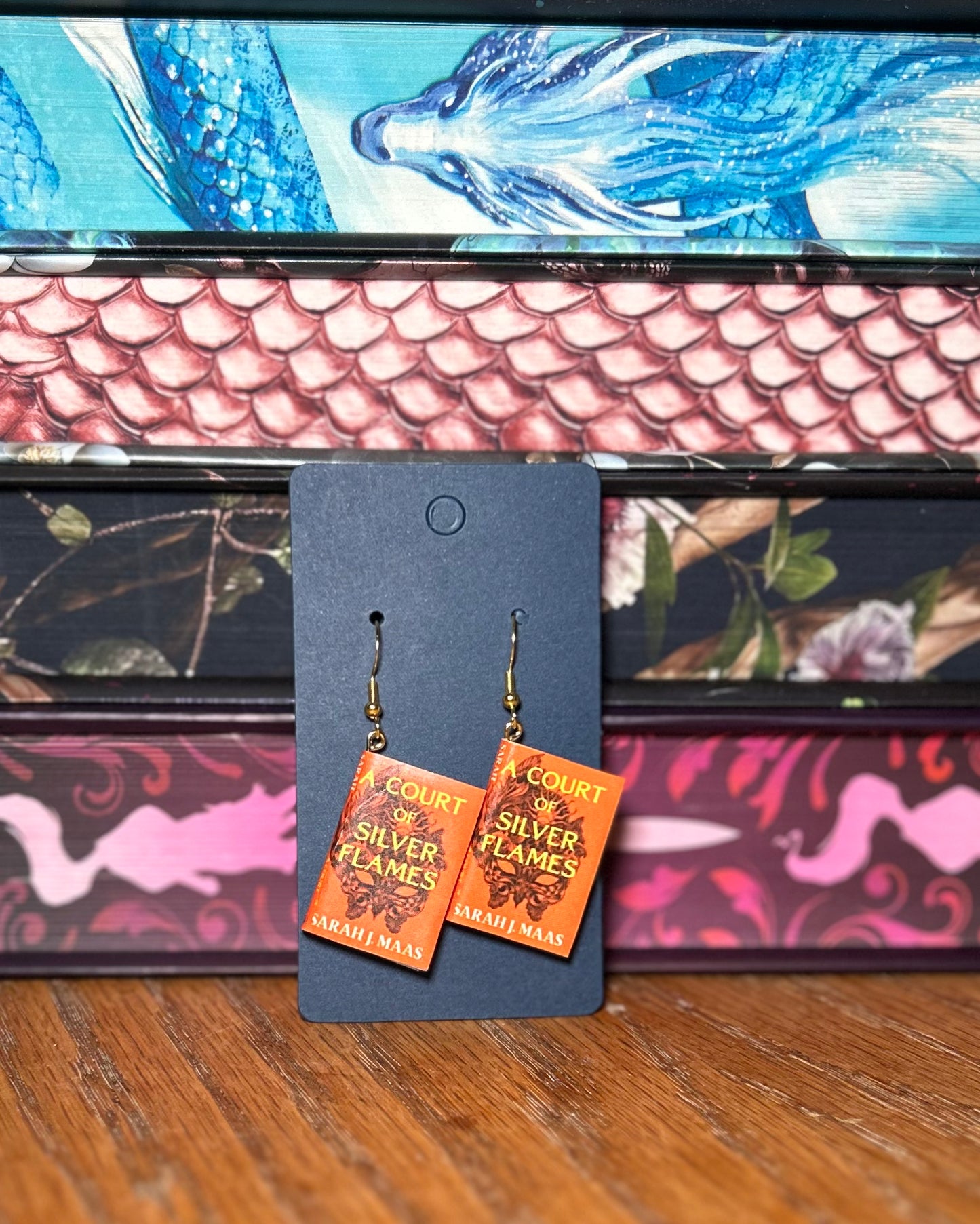 Book Earrings - A Court of Silver Flames