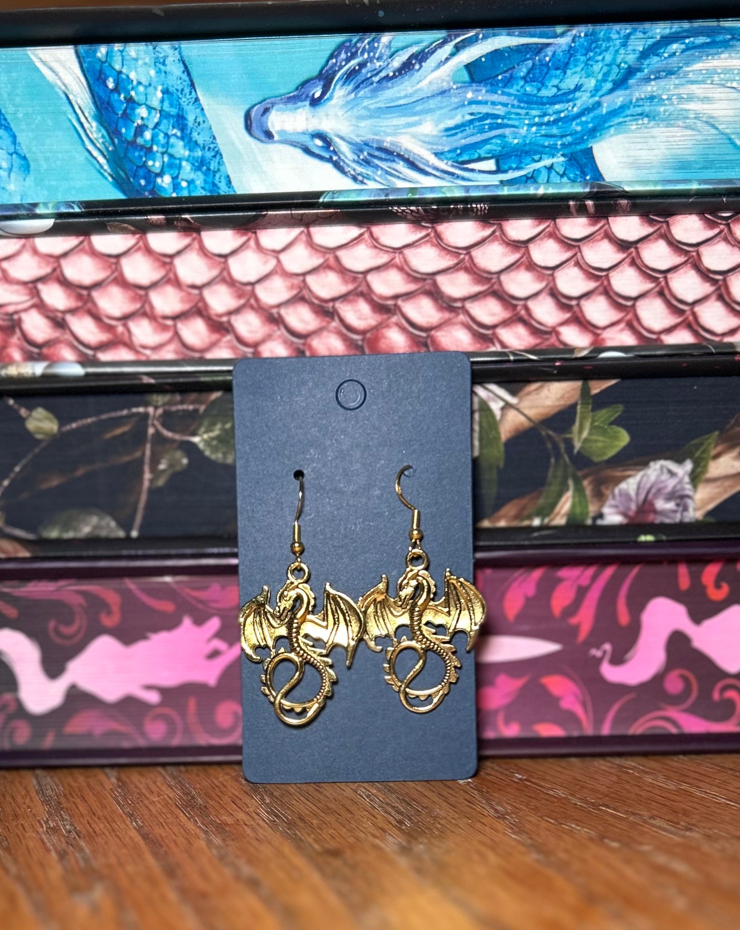 Dragon Earrings #5 Gold