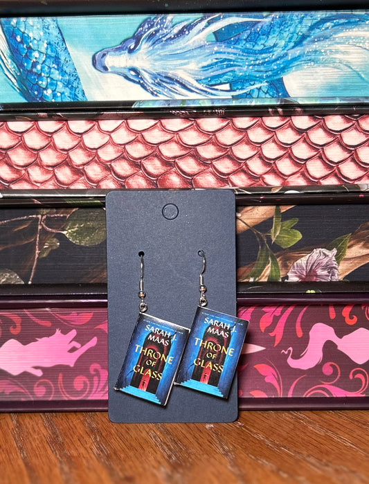 Book Earrings - Throne of Glass