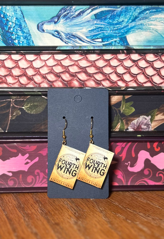 Book Earrings - Fourth Wing